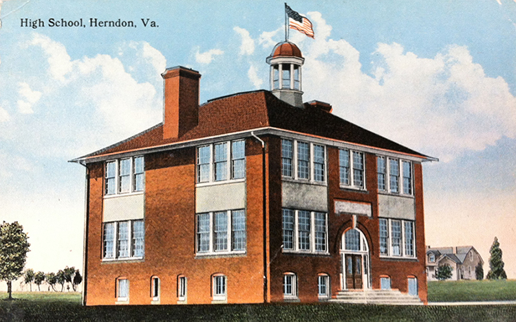 Photograph of the first Herndon High School.