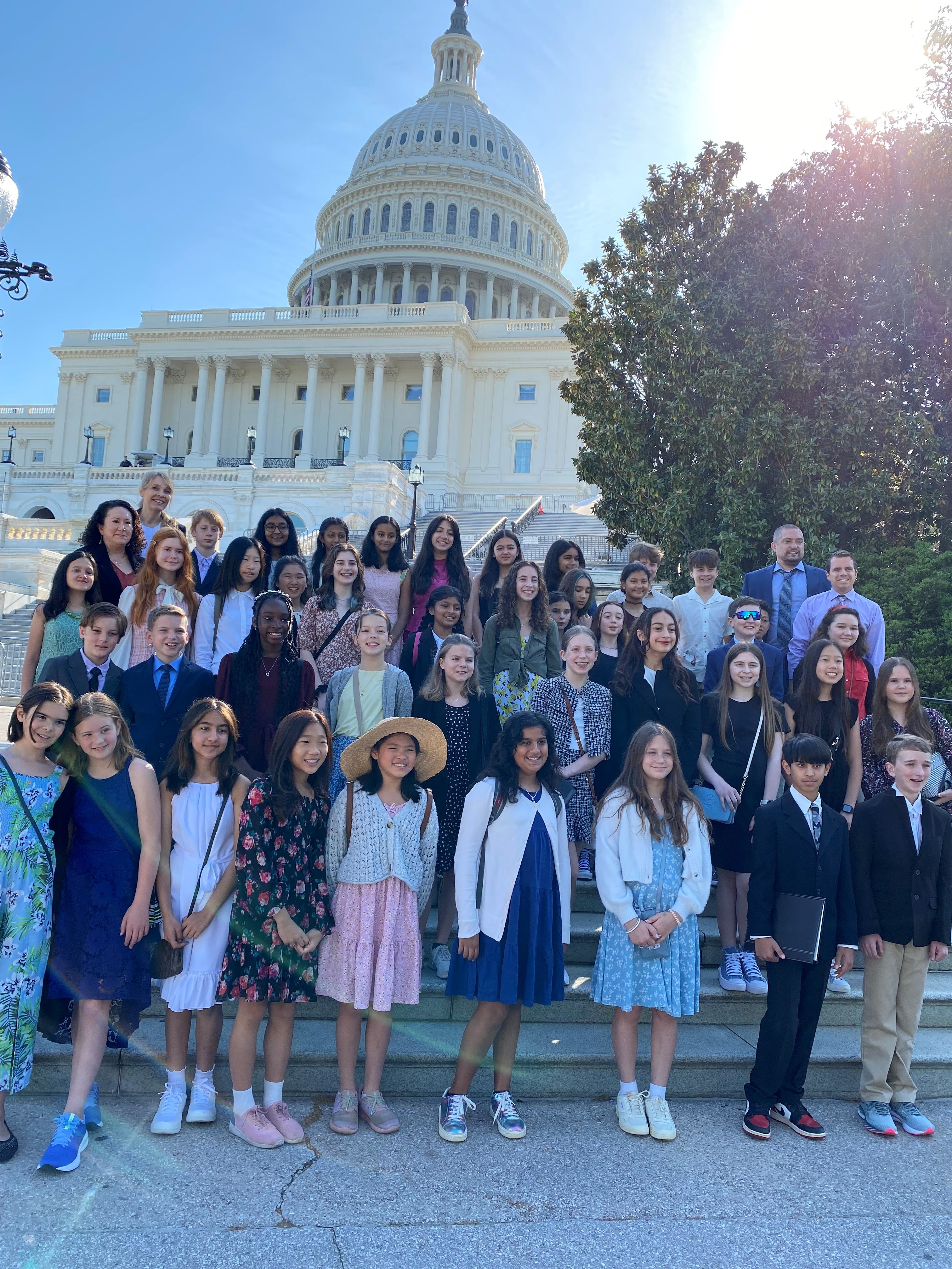 Willow Springs students at the U.S. Capitol