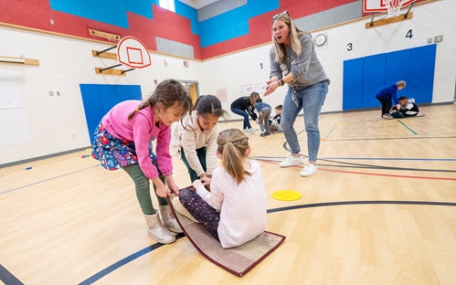 playing games in Clermont gym