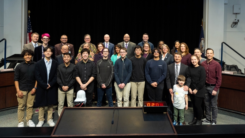 School Board Members join Fall 2023 Virginia High School League and Academic Team honorees