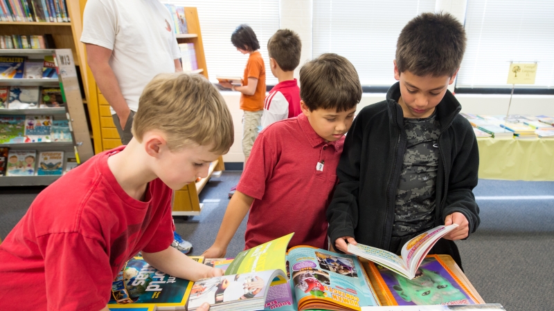 image of students reading