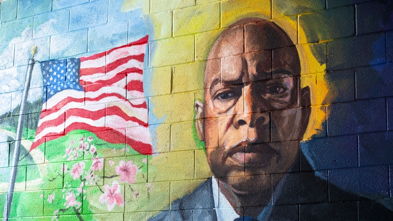 Picture of a mural of John Lewis