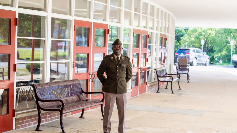 James in uniform