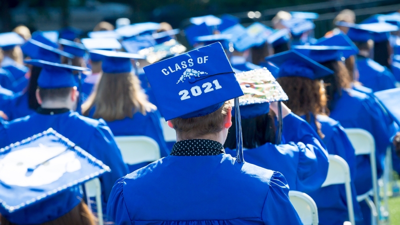 Students at graduation