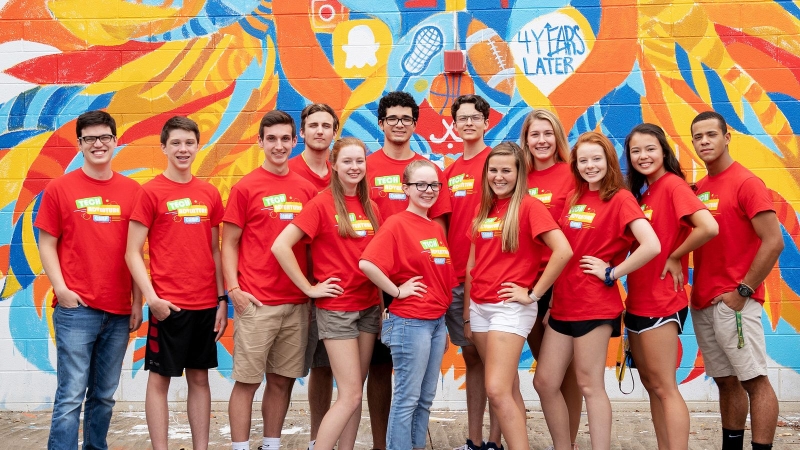 group of students standing together