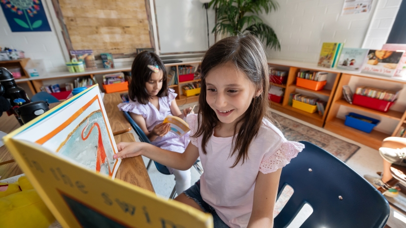 Several girls read books