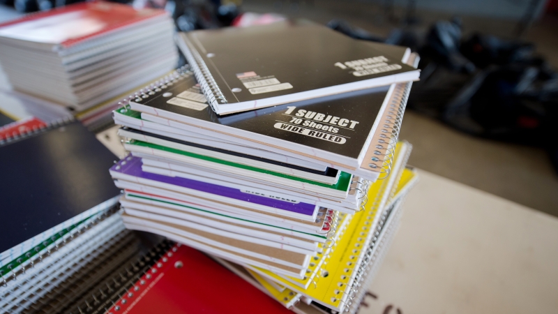 photo of a stack of spiral notebooks