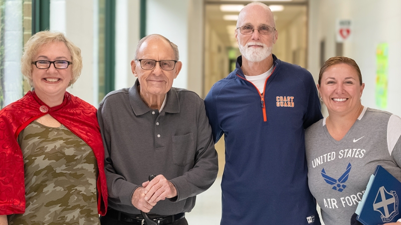 From left: Sgt. Ralphael DiBacco, Capt. Harley Stuntz, Capt. Alan Peek, and MSgt. Clarissa Pruismann.