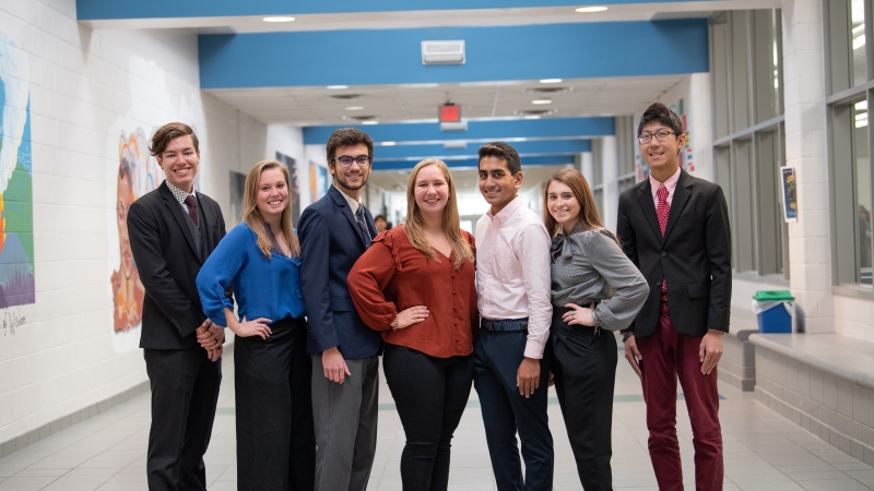 Group of high school students