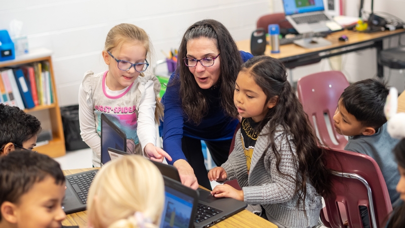 Kathleen works with students