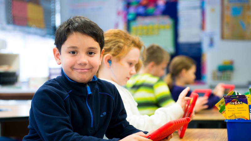 student smiling