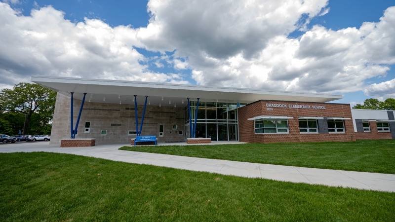 Braddock Elementary school entrance