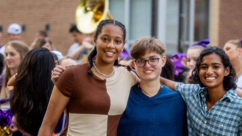 three high school students