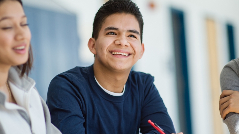 one female and two male adolescent students