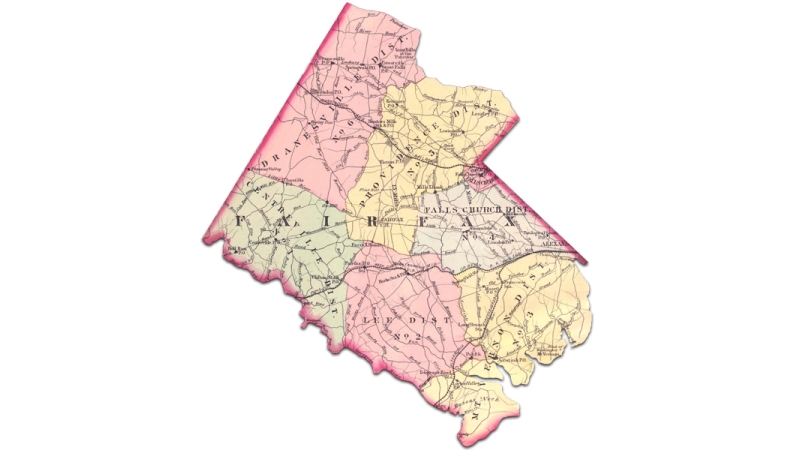 Map of Fairfax County printed in 1878.