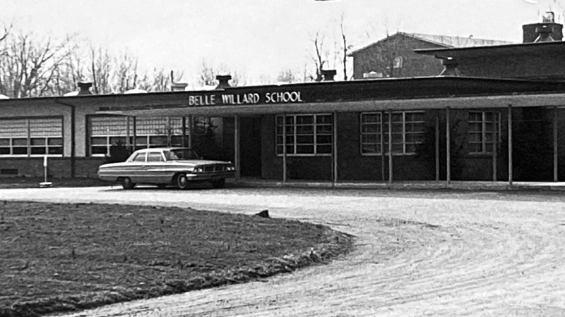 Photograph of the front exterior of Belle Willard School.