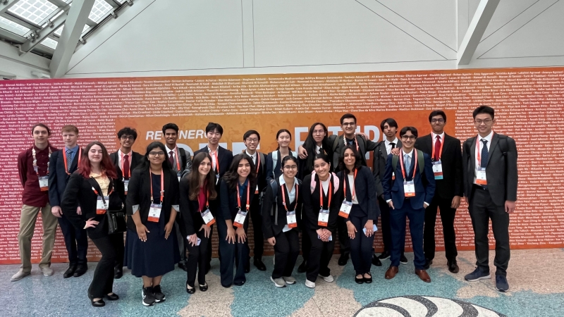 Large group of students from FCPS that participated in the 2024 International Science and Engineering Fair in Los Angeles.