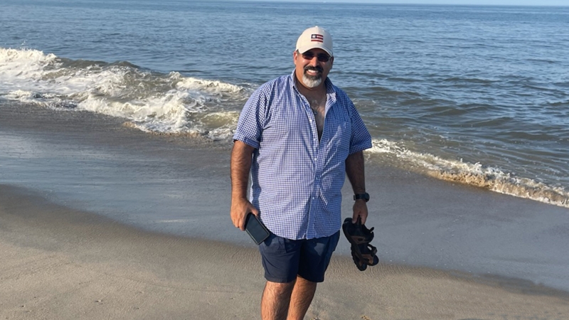 Moosa Shah on the beach