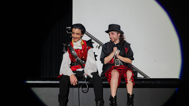 Students performing in Wendy and Peter Pan at Oakton High School