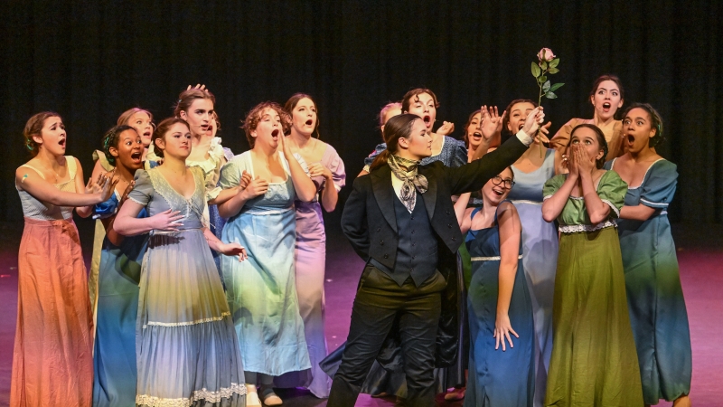 Students performing Pride and Prejudice at Robinson Secondary School. 