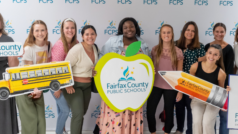 New FCPS teachers pose at Great Beginnings Summer Institute 2023