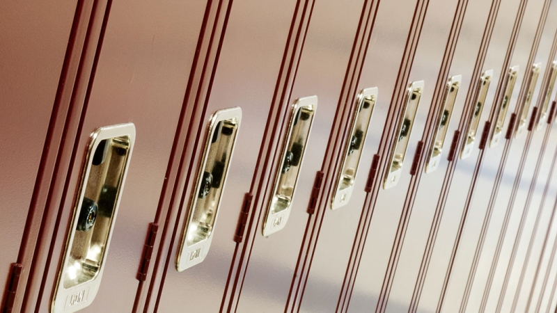Photo of a row of lockers