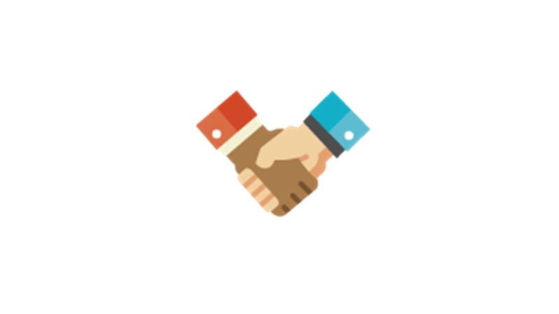 icon of two hands holding shaking each other