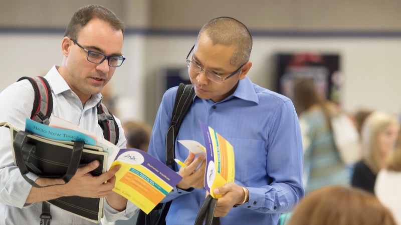 employees at a conference