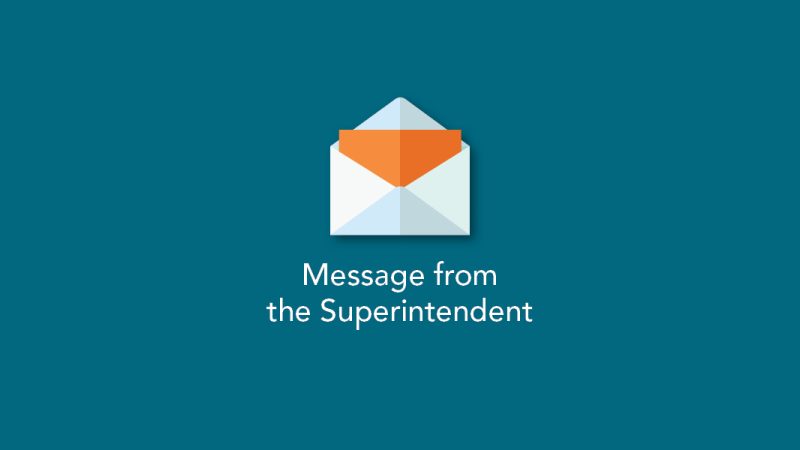 message from the superintendent