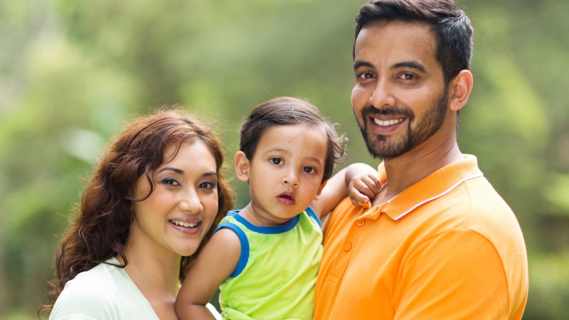 parents with their baby