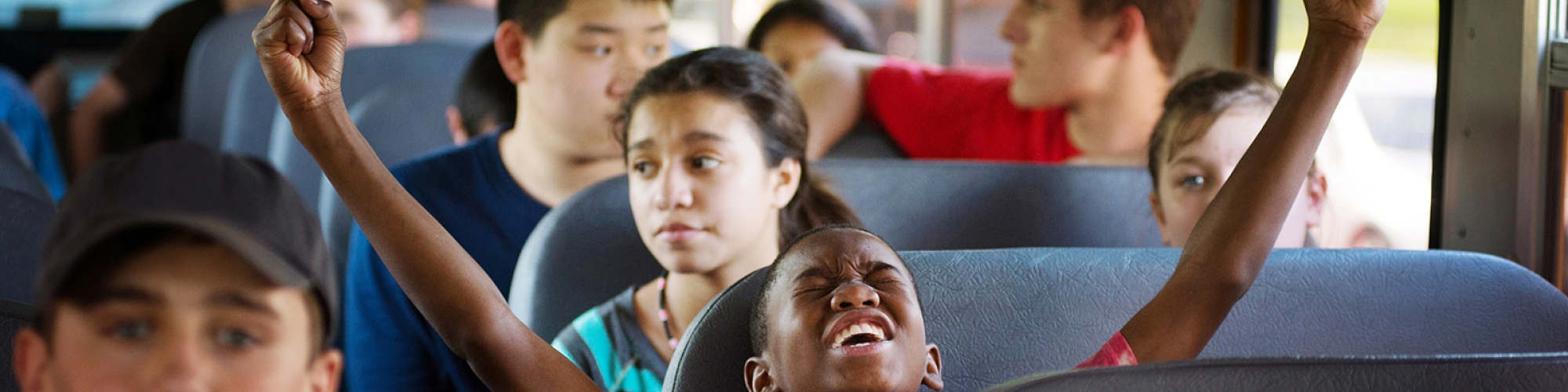 Students on a bus