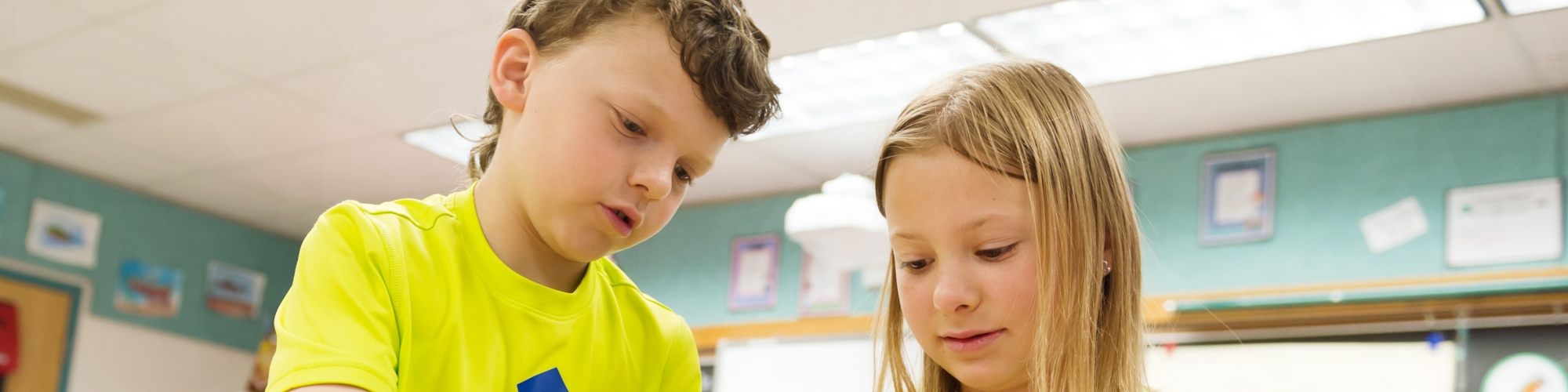 students working together on a science project