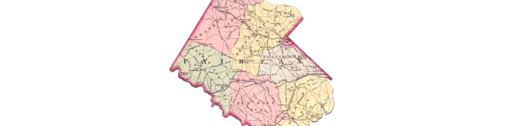 Map of Fairfax County printed in 1878.