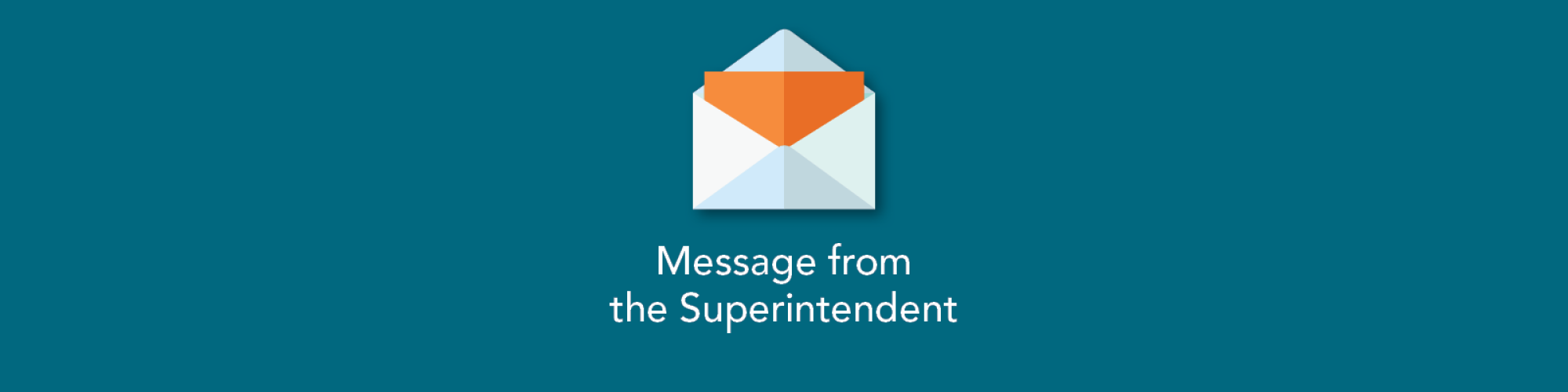 message from the superintendent